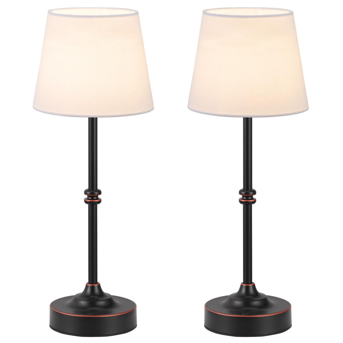 Kakanuo Cordless Table Lamp, Rechargeable Battery Operated, Brass, 1 Pack
