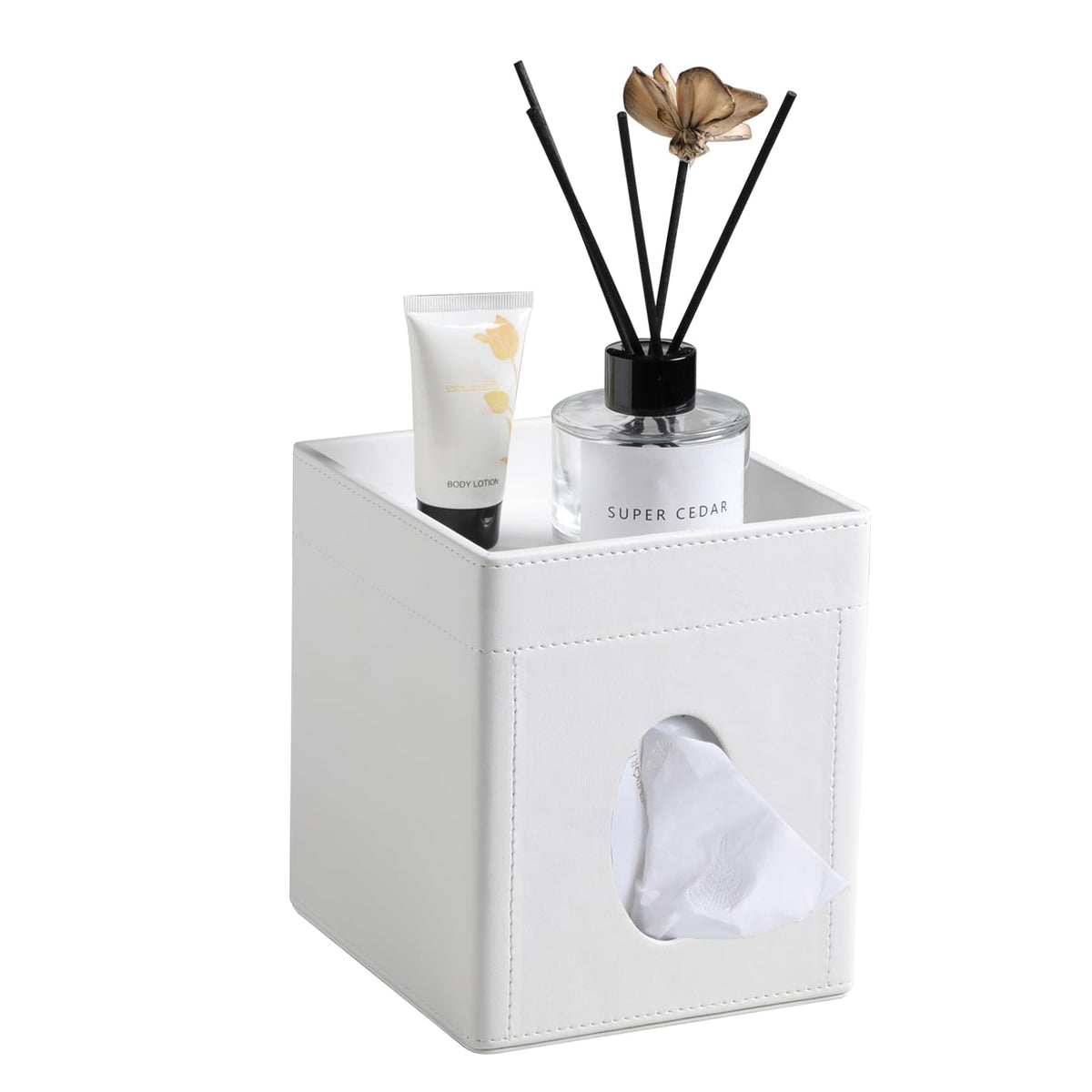 PU Leather Tissue Box Cover Square Tissue Box Holder Tissue Holder