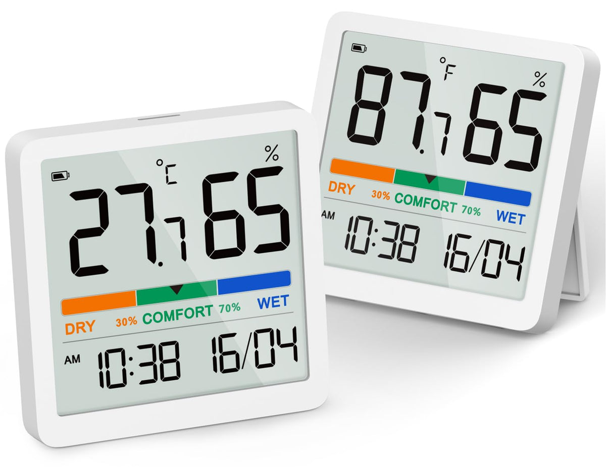 Digital Hygrometer Indoor Thermometer, Humidity Monitor with Calibration