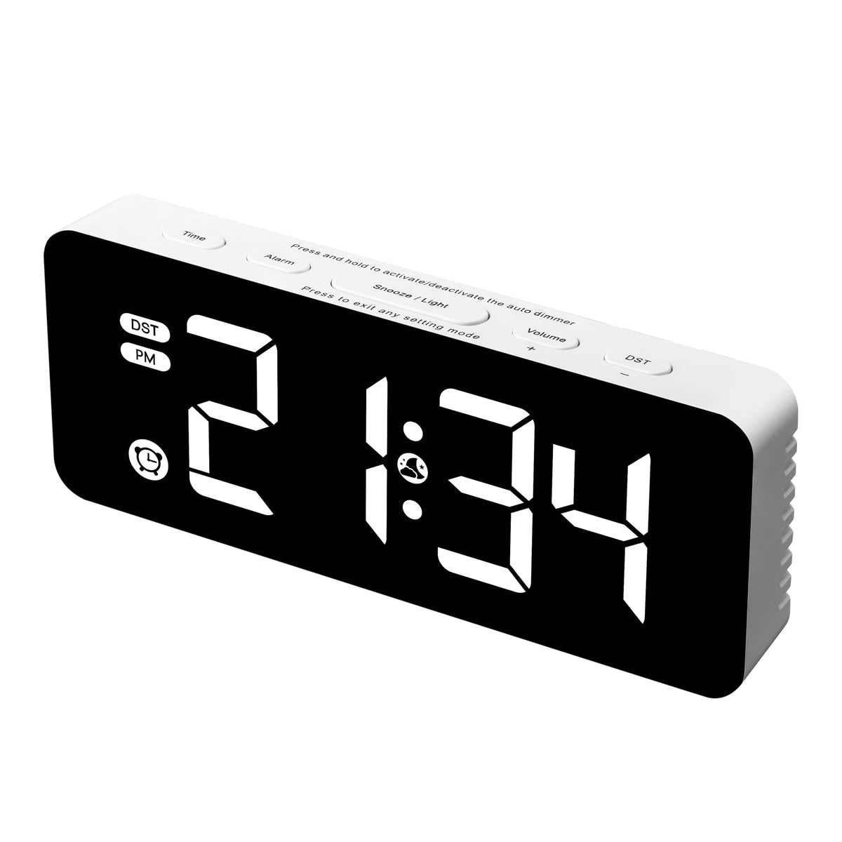 HODIK Alarm Clock for Kids -Digital Clock with 7 Color, 4 Dimmable Backlight & 3 Adjustable Volumes, 12/24 Hour, Snooze, Small Clocks for Classroom Bedroom