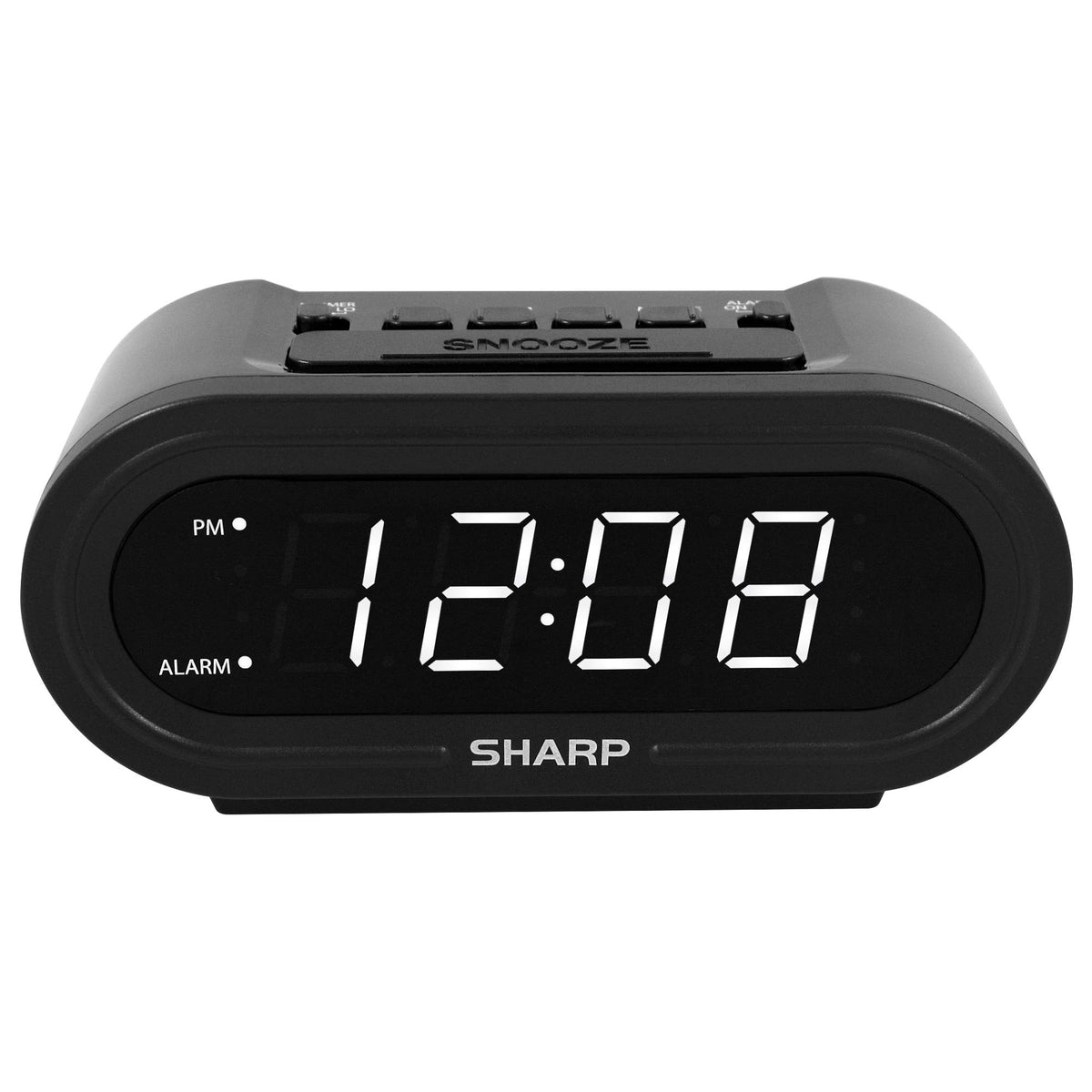 Sharp AccuSet Self-Setting Alarm Clock with Auto DST, Green LED