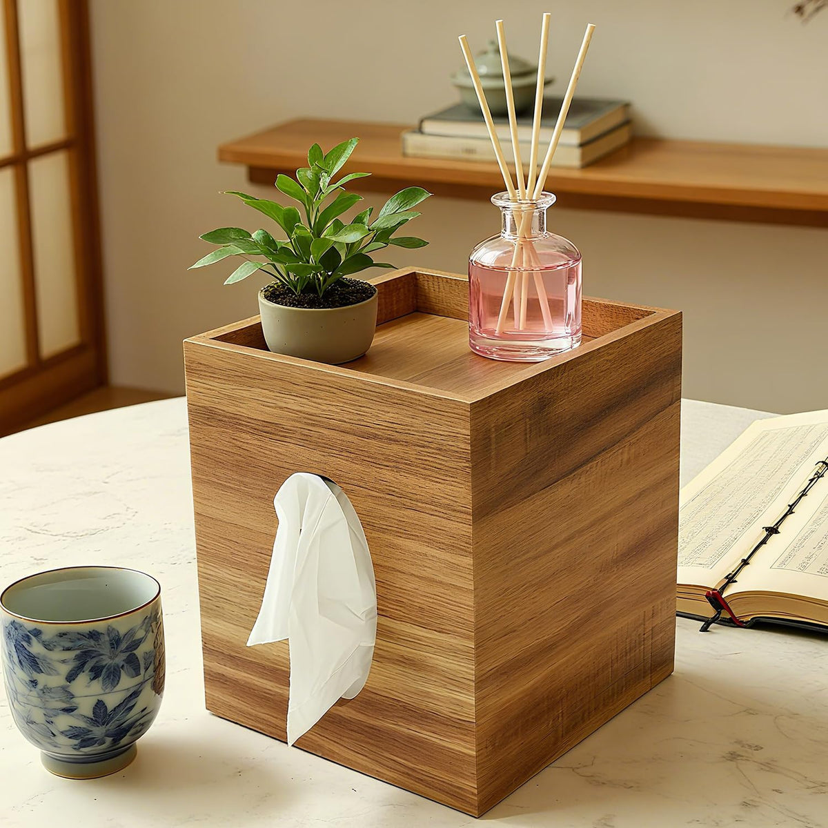 Easy-Refill Desktop Tissue Holders