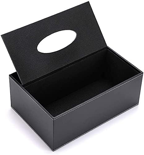 PU Leather Household Office Rectangular Tissue Box Storage Organizer Box