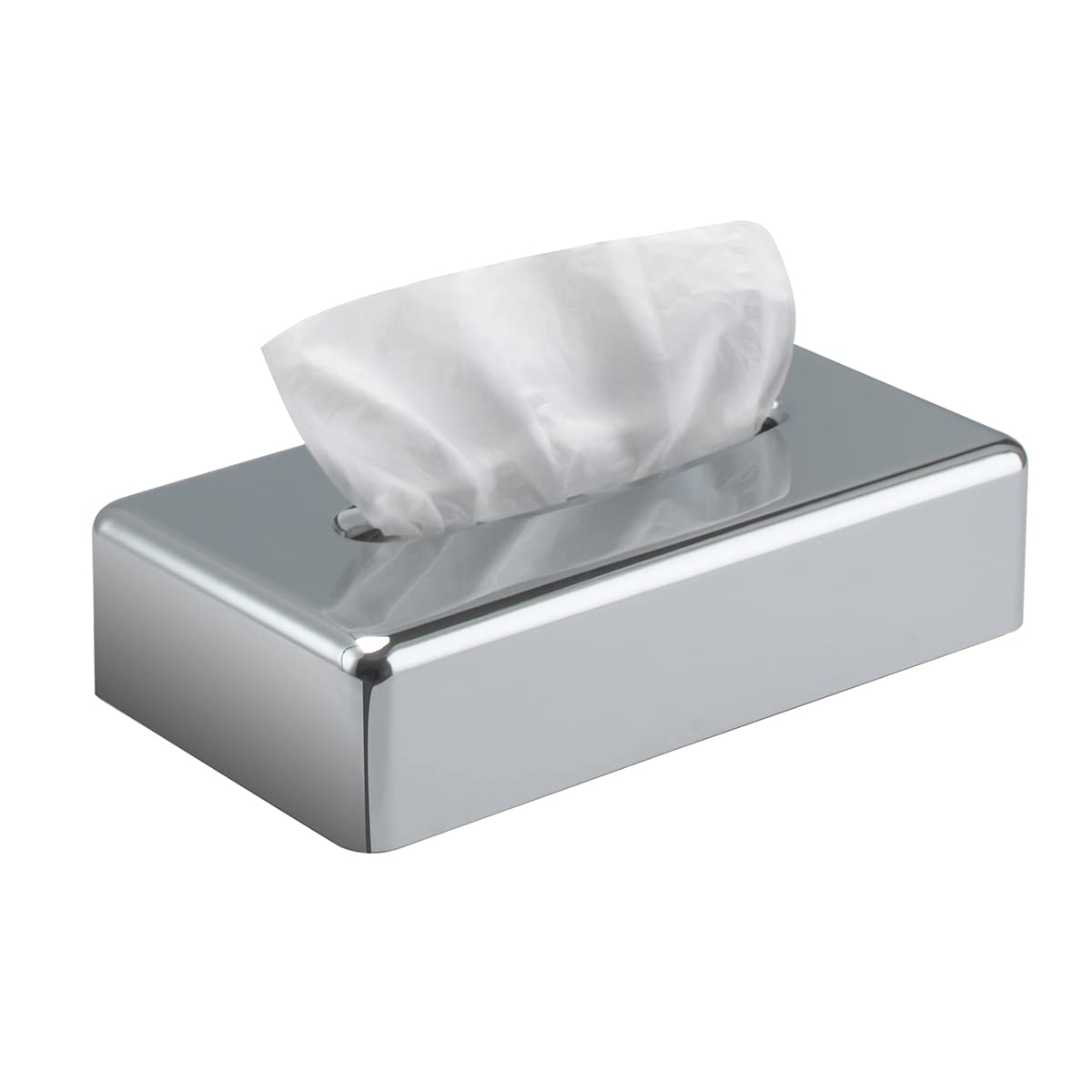 Y-in Hand Tissue Box Cover, Rectangular Black Wall Mounted Facial Paper Holder Dispenser, Prefert for Storage on Bathroom Vanity, Kitchen, Night Stand, Countertops Office and Car.