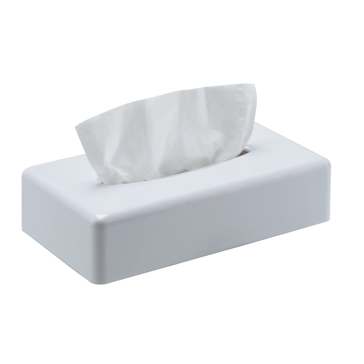 Y-in Hand Tissue Box Cover, Rectangular Black Wall Mounted Facial Paper Holder Dispenser, Prefert for Storage on Bathroom Vanity, Kitchen, Night Stand, Countertops Office and Car.