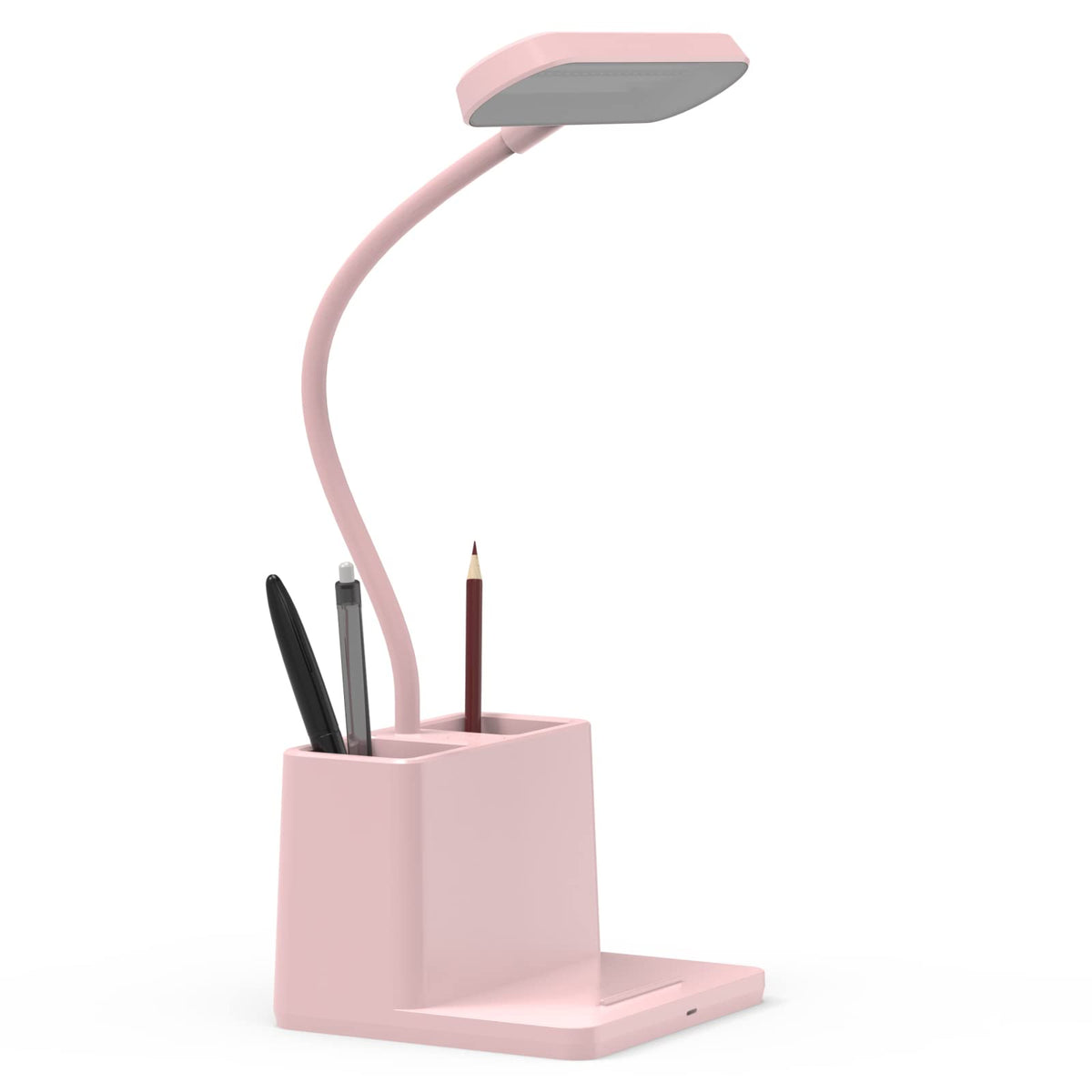AXX Black LED Desk Lamp, Battery Operated Small Table Light for Dorm Room