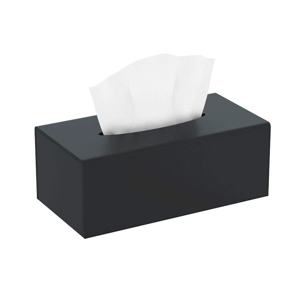 HIIMIEI Acrylic Tissue Box Cover Decorative Square Tissue Holder Napkin Dispensert for Bathroom-White
