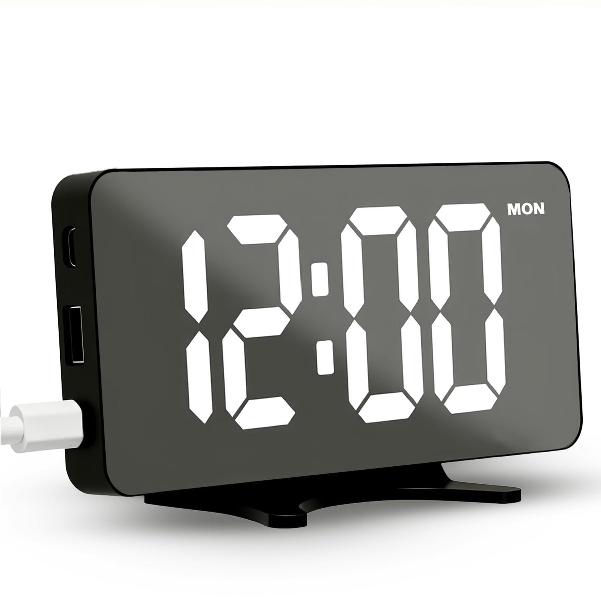 Digital Alarm Clock for Bedroom Dimmable Dual Desk Clock for Heavy Sleepers