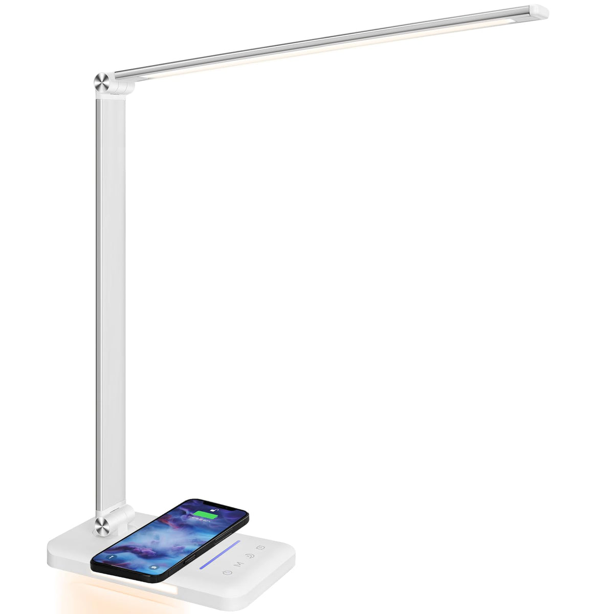 LED Desk Lamp with Wireless Charger, USB Charging Port, Eye Care