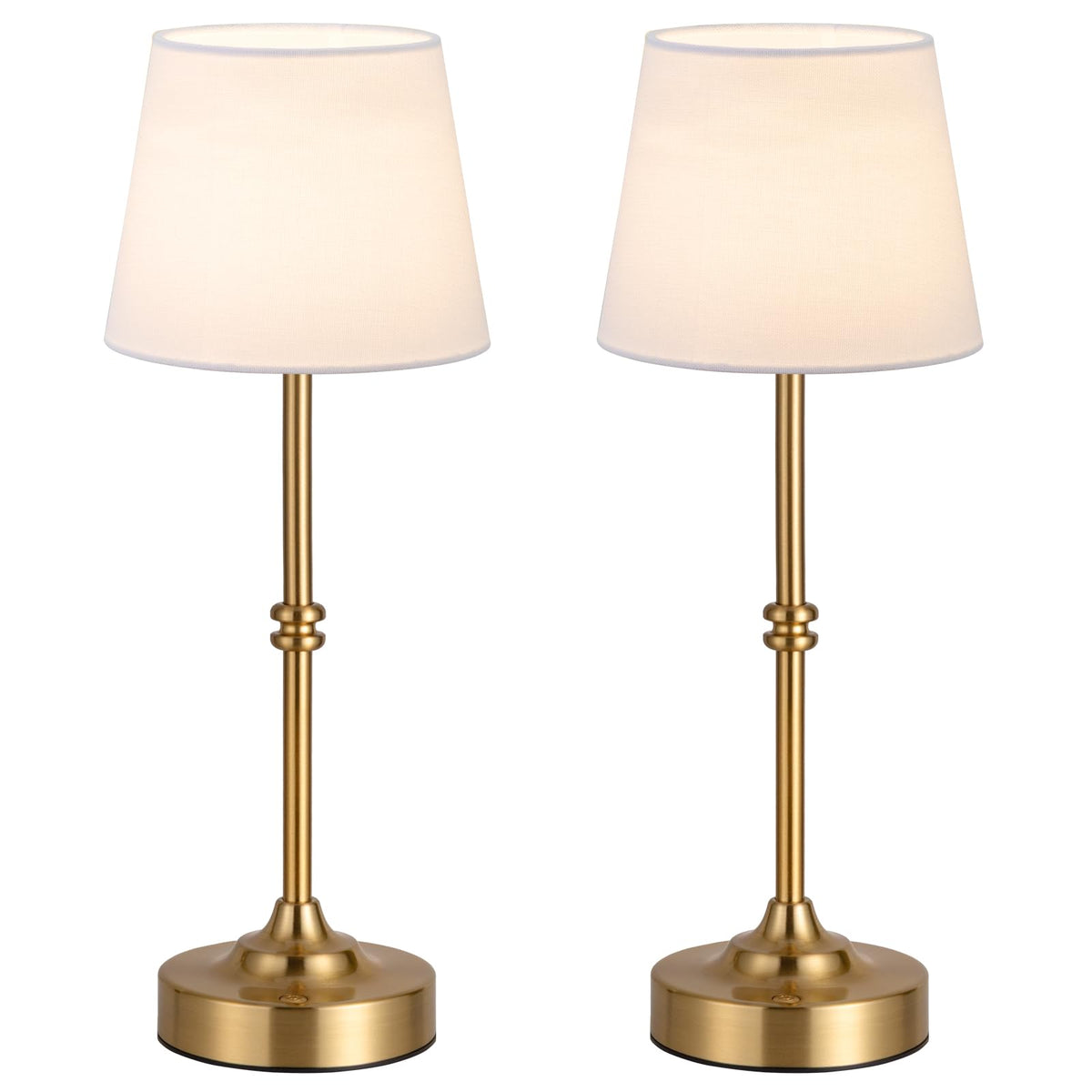 Kakanuo Cordless Table Lamp, Rechargeable Battery Operated, Brass, 1 Pack