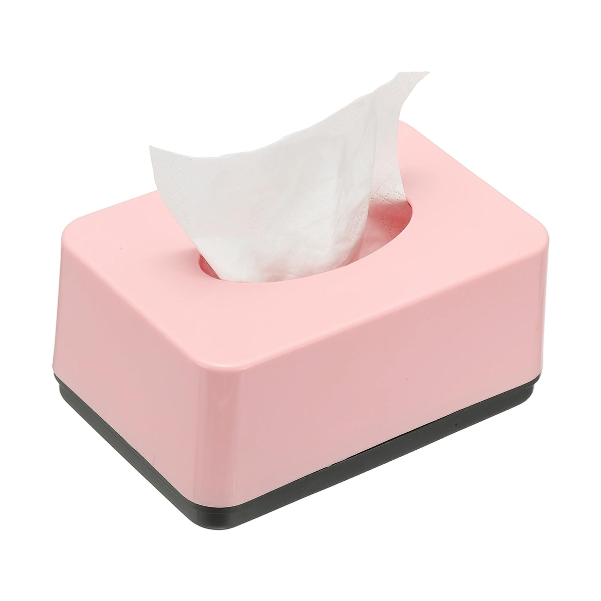 uxcell Tissue Box Cover, Plastic Rectangle Modern Facial Tissue Box Holder Desktop Napkin Organizer Container for Living Room Bedroom Office Hotel Desk Car, Orange
