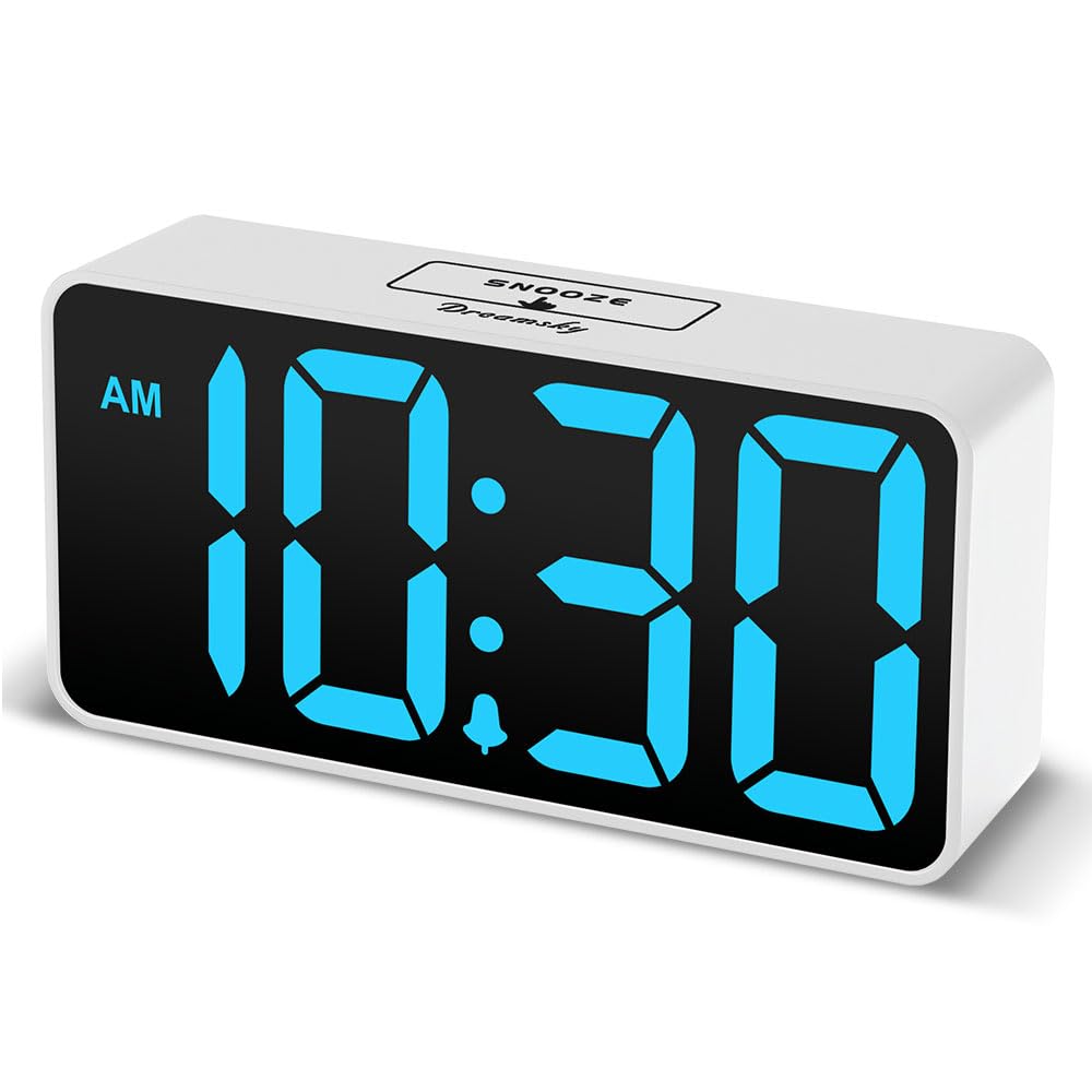 DreamSky Small Digital Alarm Clock for Bedroom, Large Big Numbers Display