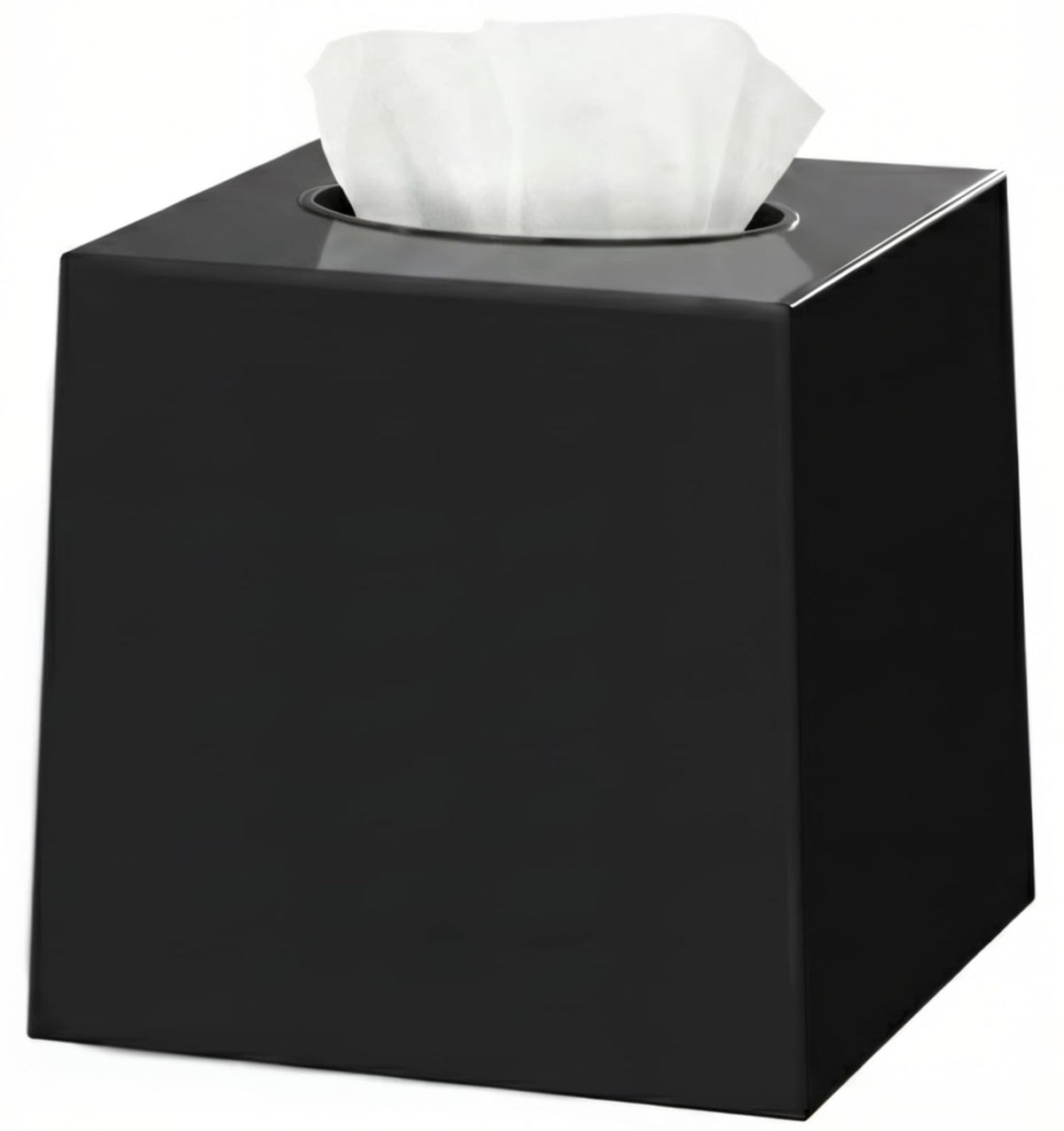 2 Pack White Tissue Box Cover – Square Tissue Box Holder for White Bathroom Accessories Countertop, Decorative Tissue Cover and Square Cube Holder for Modern Home, Office or Dresser Décor