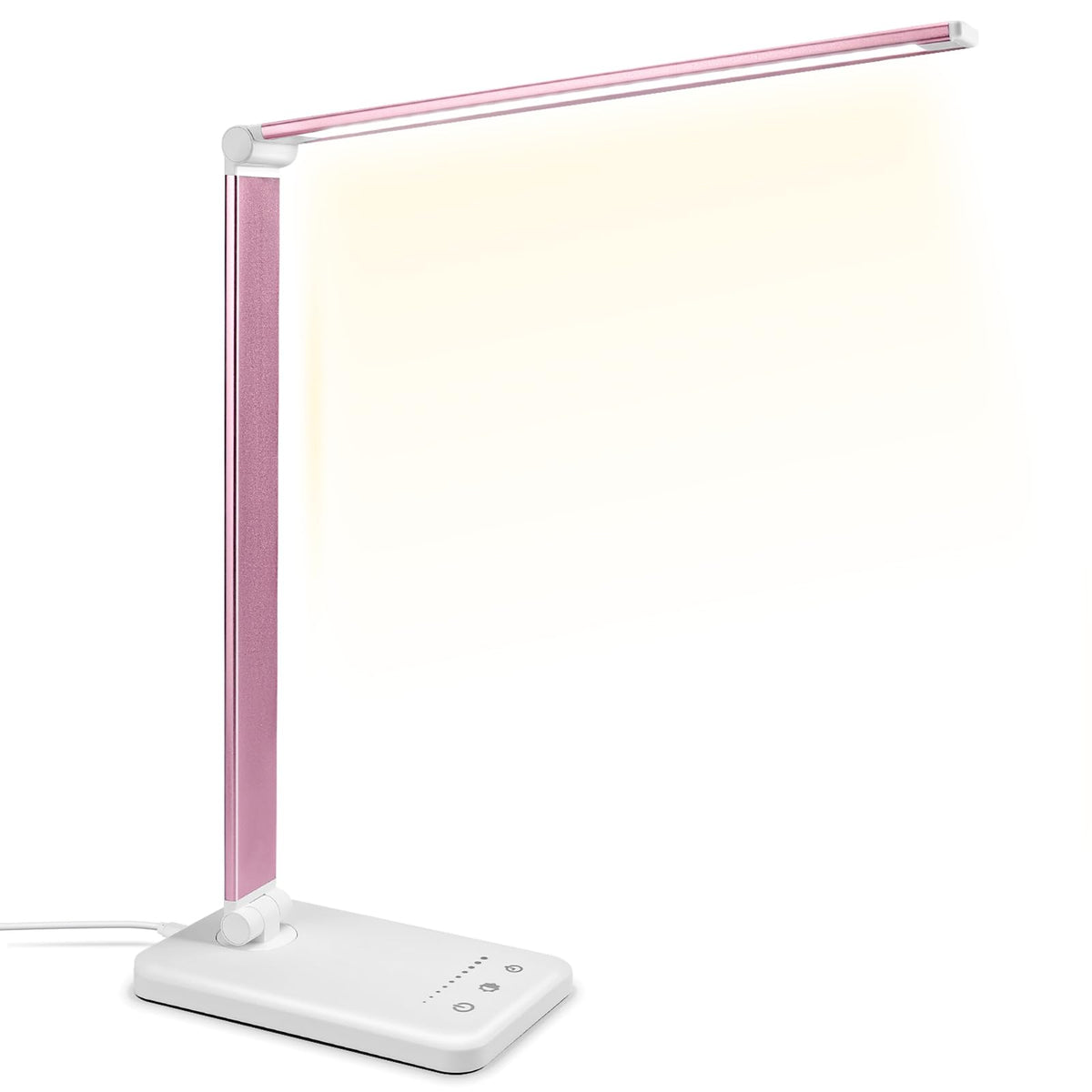 LED Desk Lamp with Wireless Charger, USB Charging Port, Eye Care