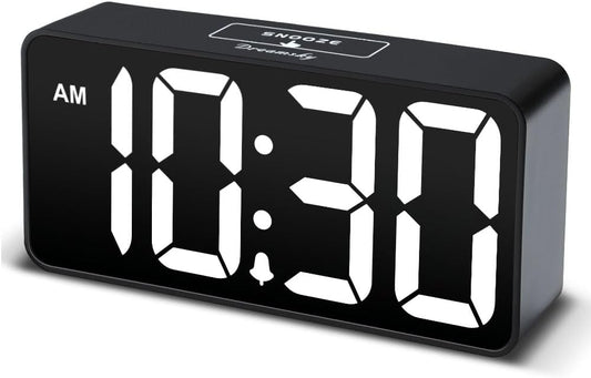 DreamSky Small Digital Alarm Clock for Bedroom, Large Big Numbers Display
