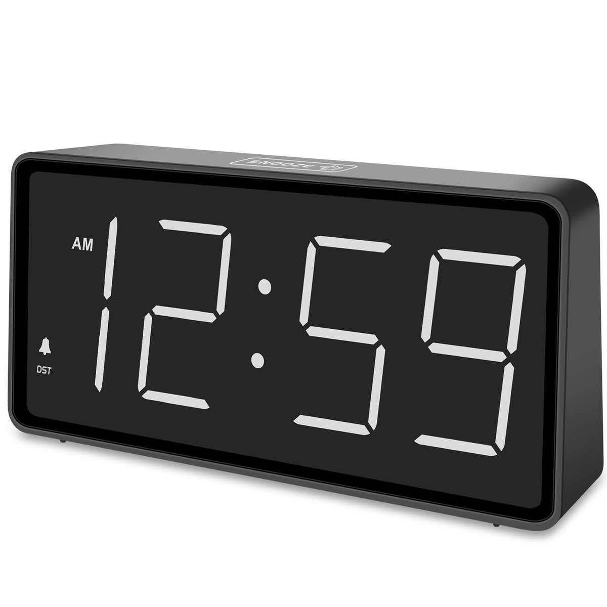 Peakeep Battery Operated Digital Alarm Clock for Bedrooms Big Numbers