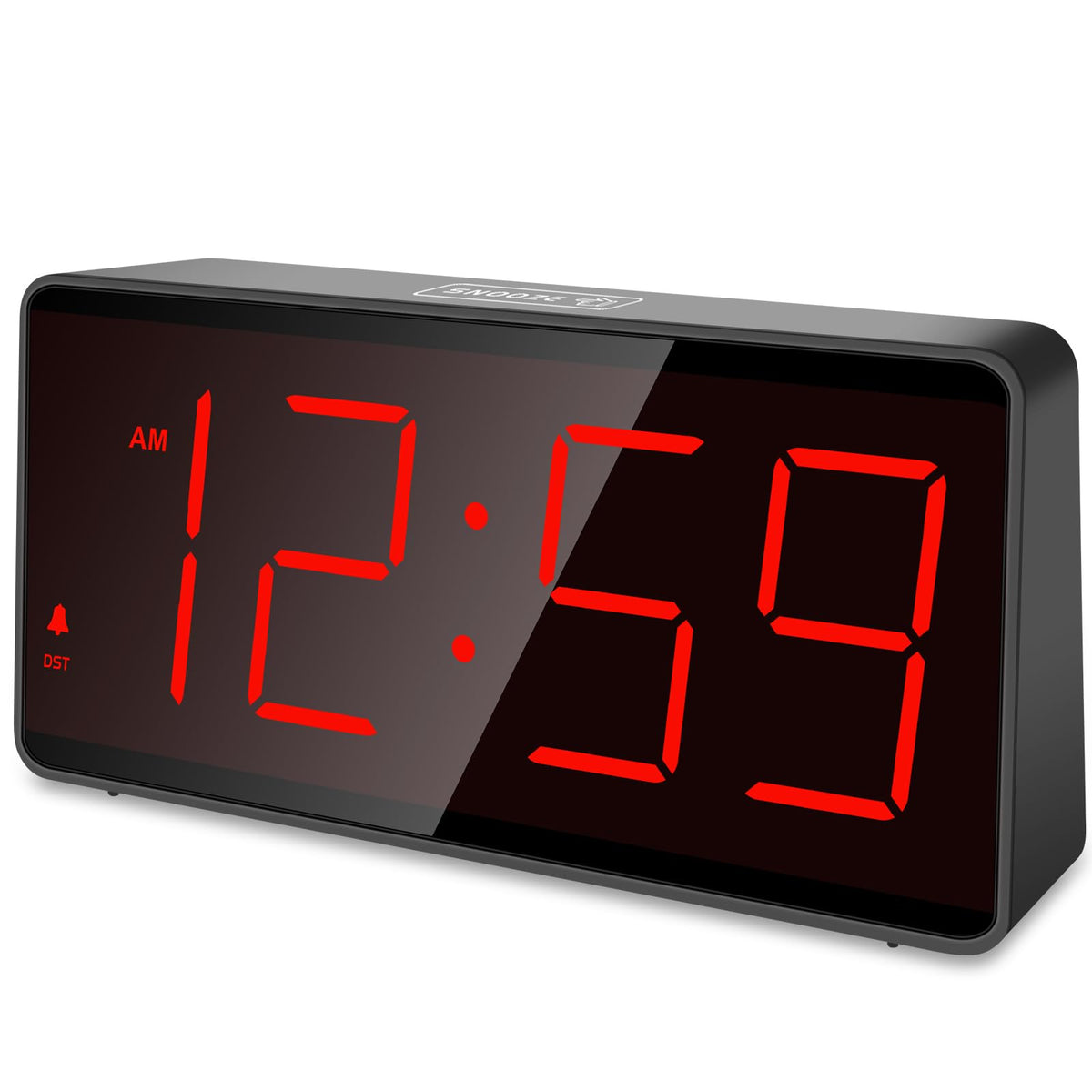 Peakeep Battery Operated Digital Alarm Clock for Bedrooms Big Numbers