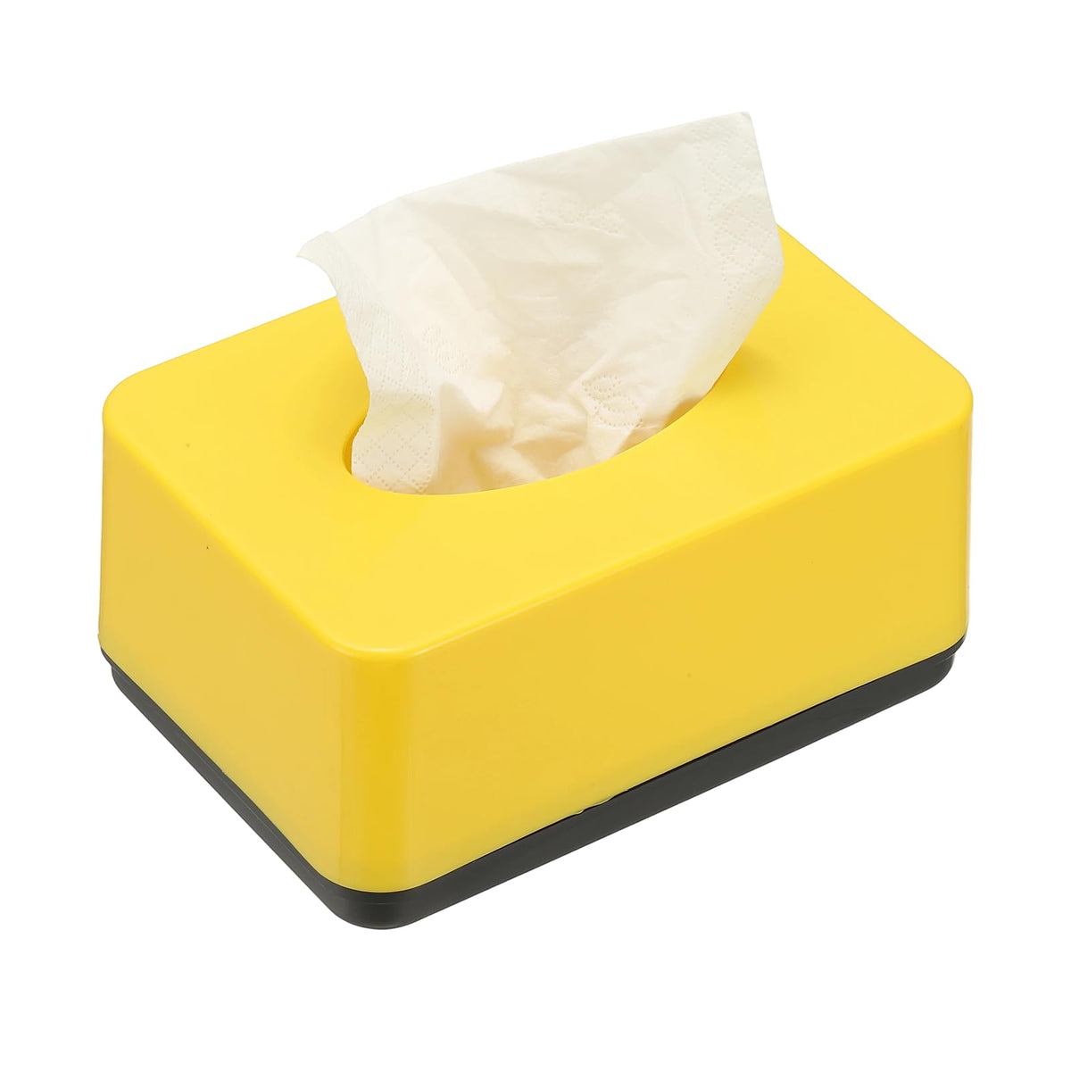 uxcell Tissue Box Cover, Plastic Rectangle Modern Facial Tissue Box Holder Desktop Napkin Organizer Container for Living Room Bedroom Office Hotel Desk Car, Orange