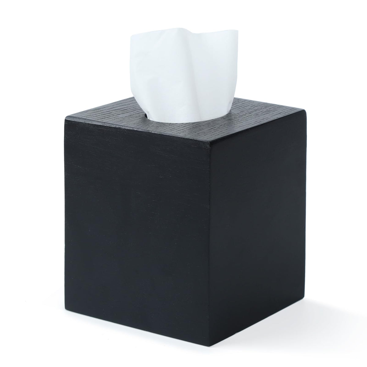 YANGQIHOME Tissue Box Cover Square, Acacia Wood Tissue Holder for Bathroom, Living Room, Dining Table, Decorative Cube Facial Tissue Box Cover, 5.3 x 5.3 x 6.1 inches