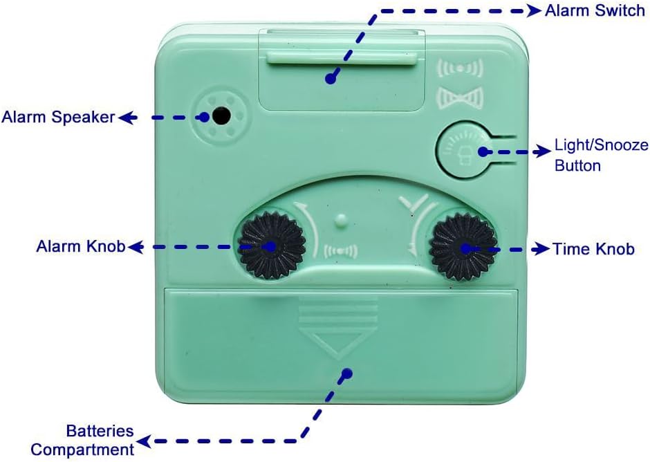 Peakeep Ultra Small, Battery Travel Alarm Clock with Snooze and Light