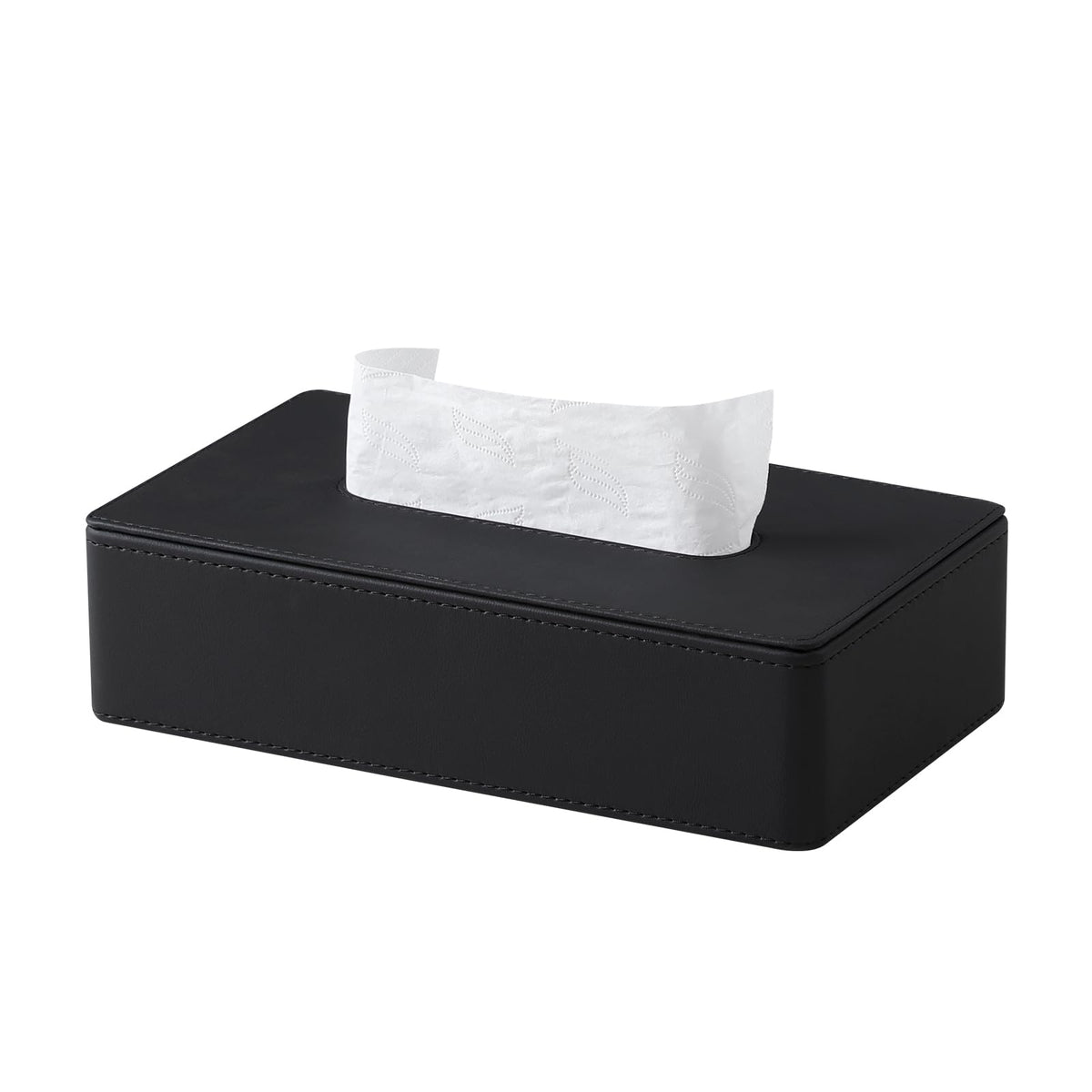 Low Profile Tissue Box Cover Rectangle with Magnetic Closure