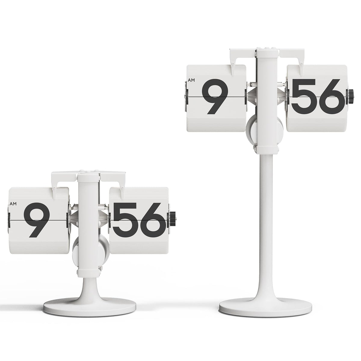 mooas Flip Desk Clock (Black), Retro Vintage Design Auto Flip Table Clock