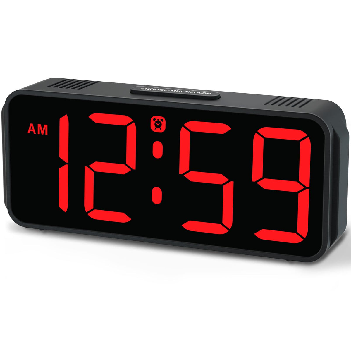 Peakeep Small Digital Alarm Clock for Bedroom, Large Number, Battery Backup