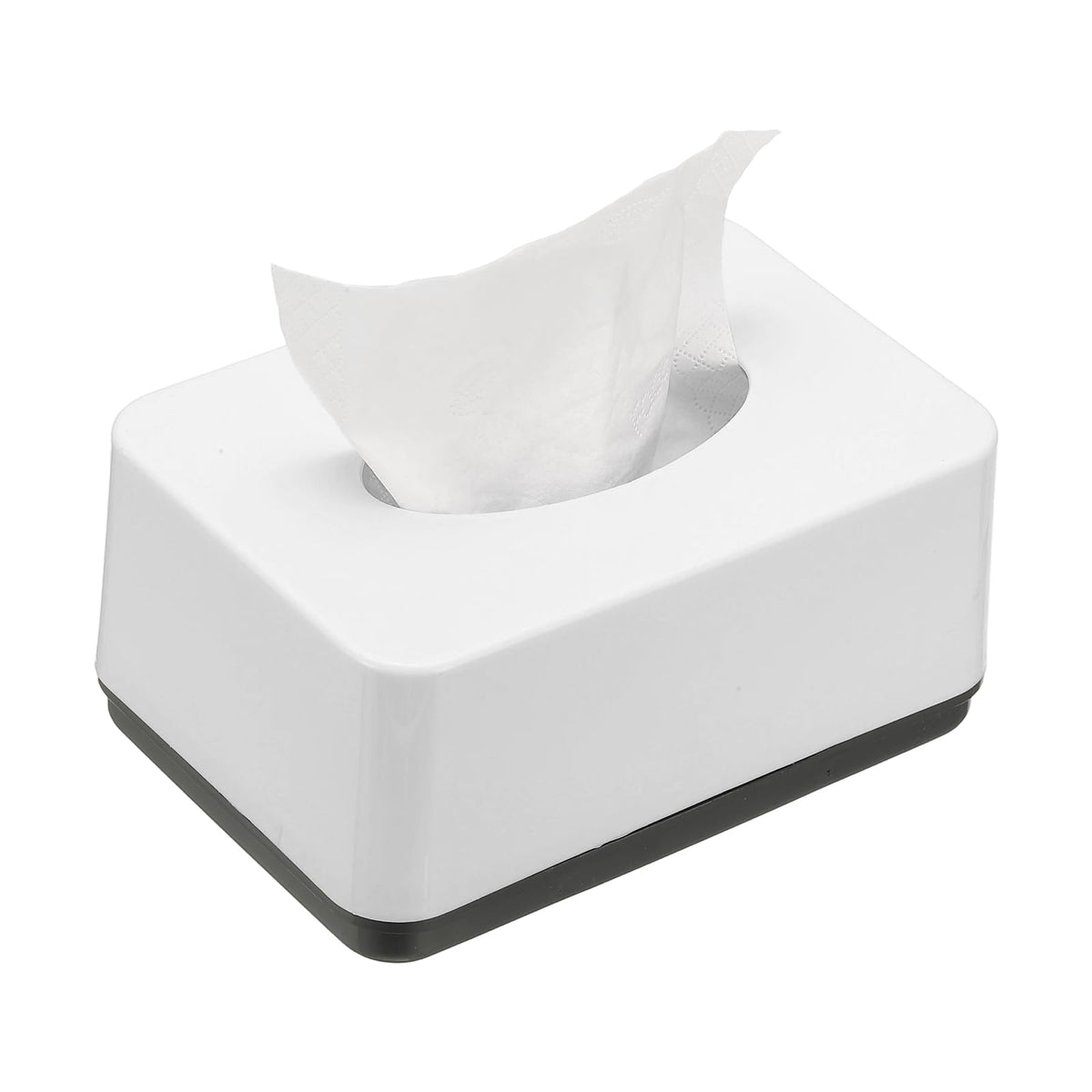 uxcell Tissue Box Cover, Plastic Rectangle Modern Facial Tissue Box Holder Desktop Napkin Organizer Container for Living Room Bedroom Office Hotel Desk Car, Orange