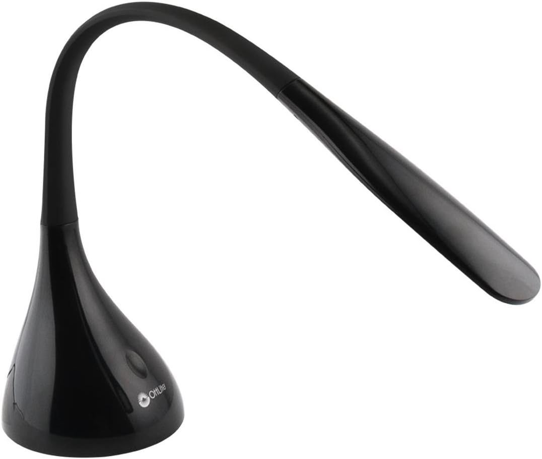 OttLite Creative Curves LED Desk Lamp, Black