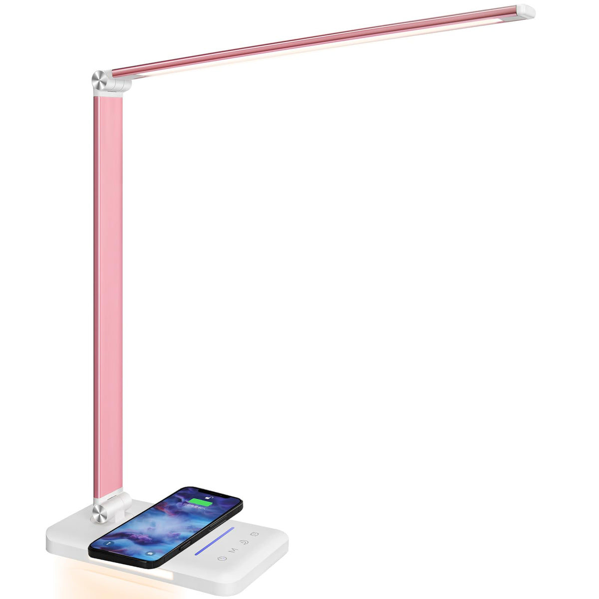 LED Desk Lamp with Wireless Charger, USB Charging Port, Eye Care