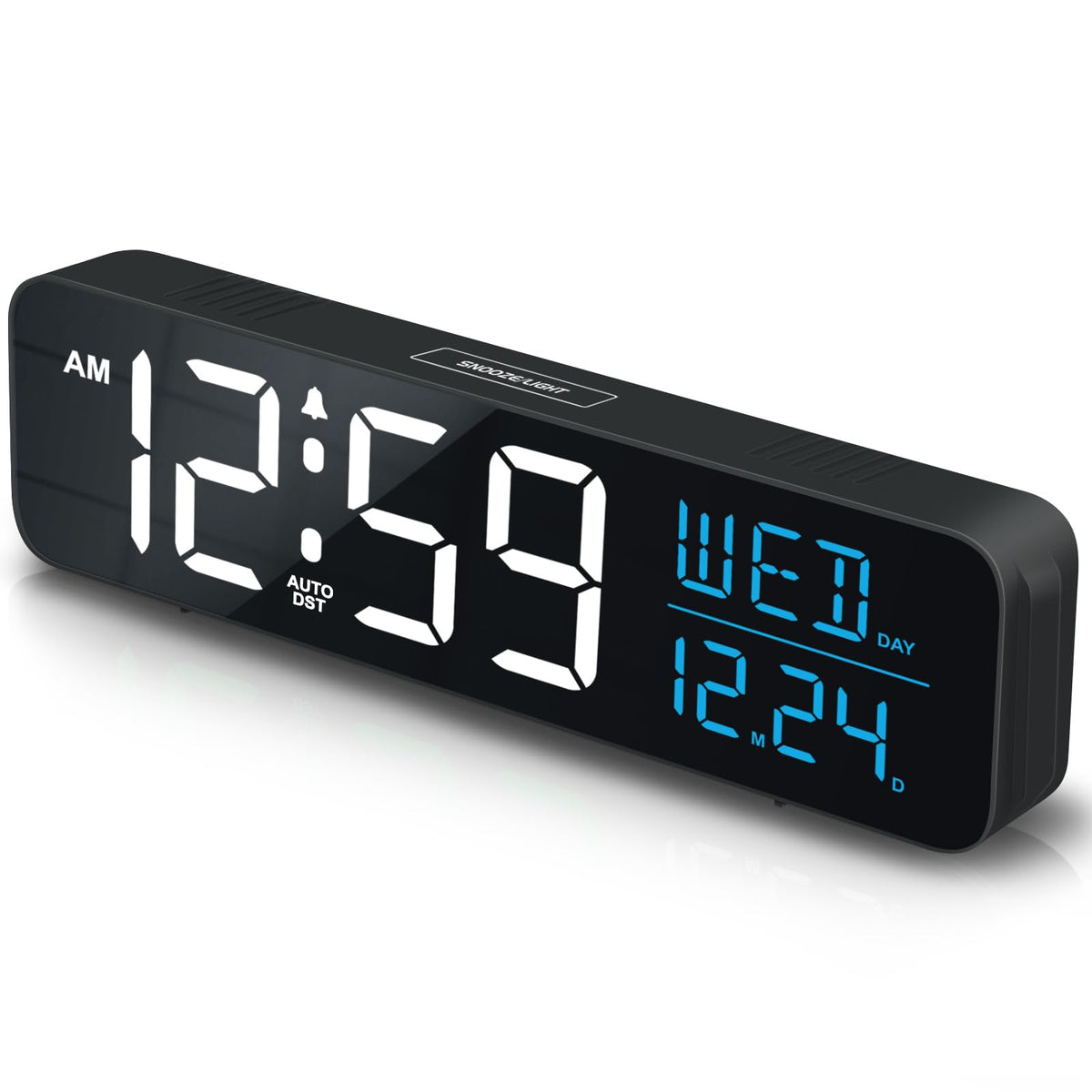Peakeep Large Display Digital Alarm Clock for Bedroom with Date Day of Week