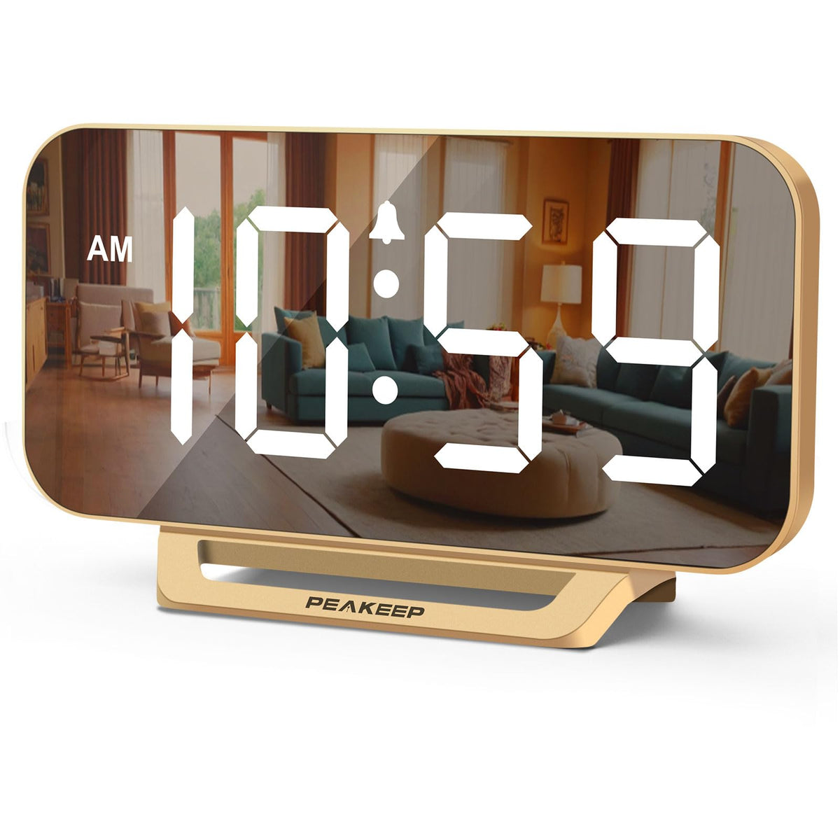 Peakeep Small Digital Alarm Clock for Bedrooms, Loud for Heavy Sleepers
