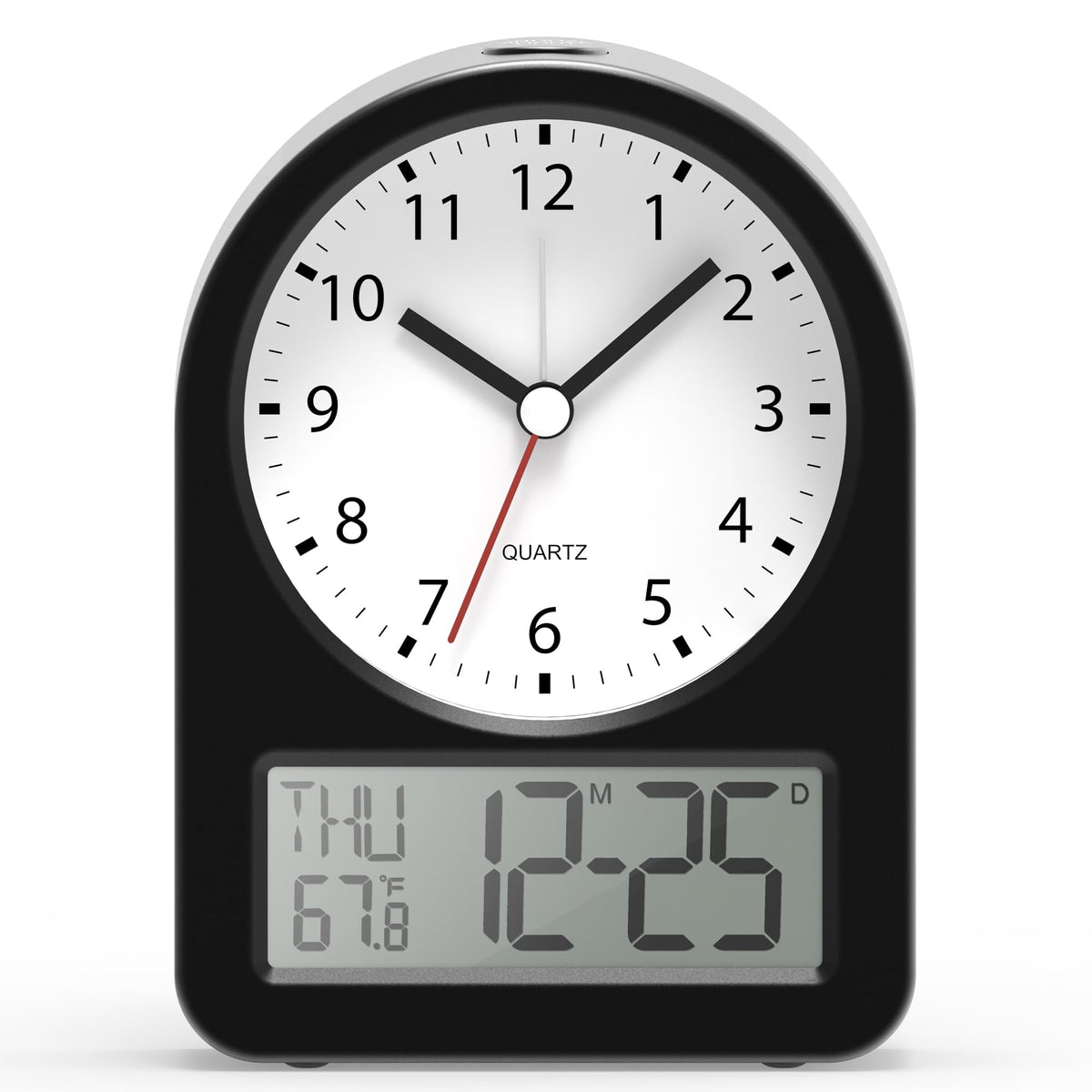 AYRELY® 3.5" Small Analog Travel Alarm Clock, Battery Operated Desk Clock