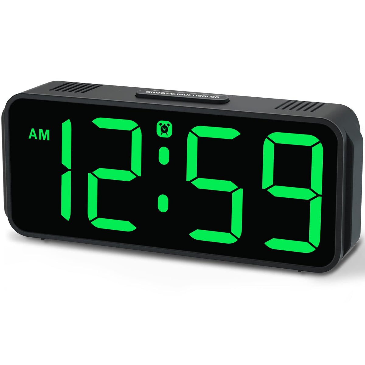 Peakeep Small Digital Alarm Clock for Bedroom, Large Number, Battery Backup