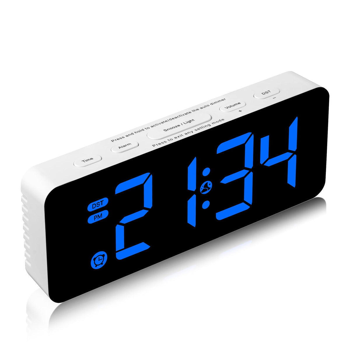 HODIK Alarm Clock for Kids -Digital Clock with 7 Color, 4 Dimmable Backlight & 3 Adjustable Volumes, 12/24 Hour, Snooze, Small Clocks for Classroom Bedroom