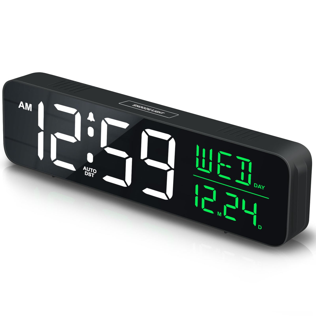 Peakeep Large Display Digital Alarm Clock for Bedroom with Date Day of Week