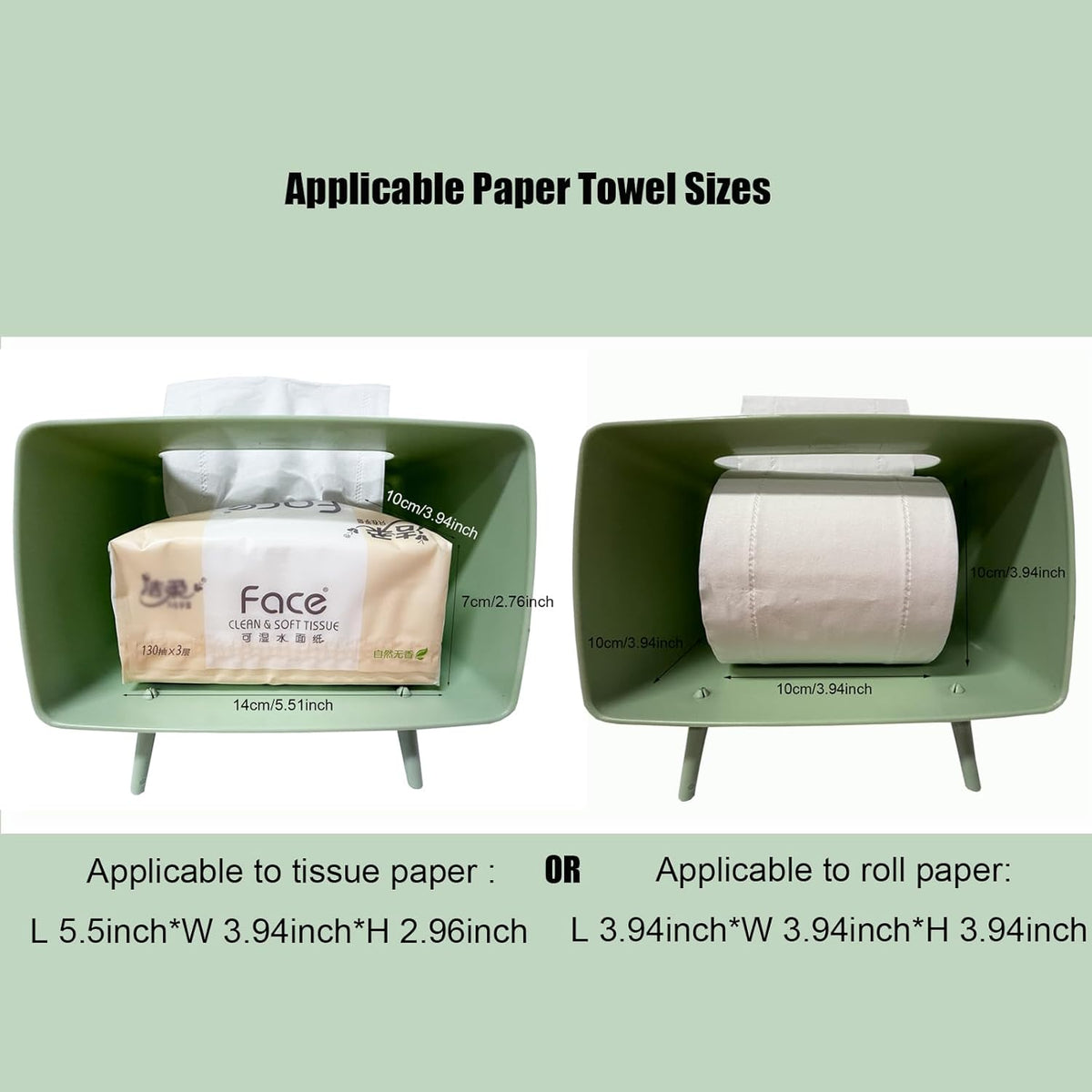 Fun Cute TV Tissue Box Holder,Multi Functional Square Tissue Box Cell Phone Holder for All Smartphone Toilet Paper Napkin Box Desktop Decoration for Room Bathroom Kitchen Dining (Green)