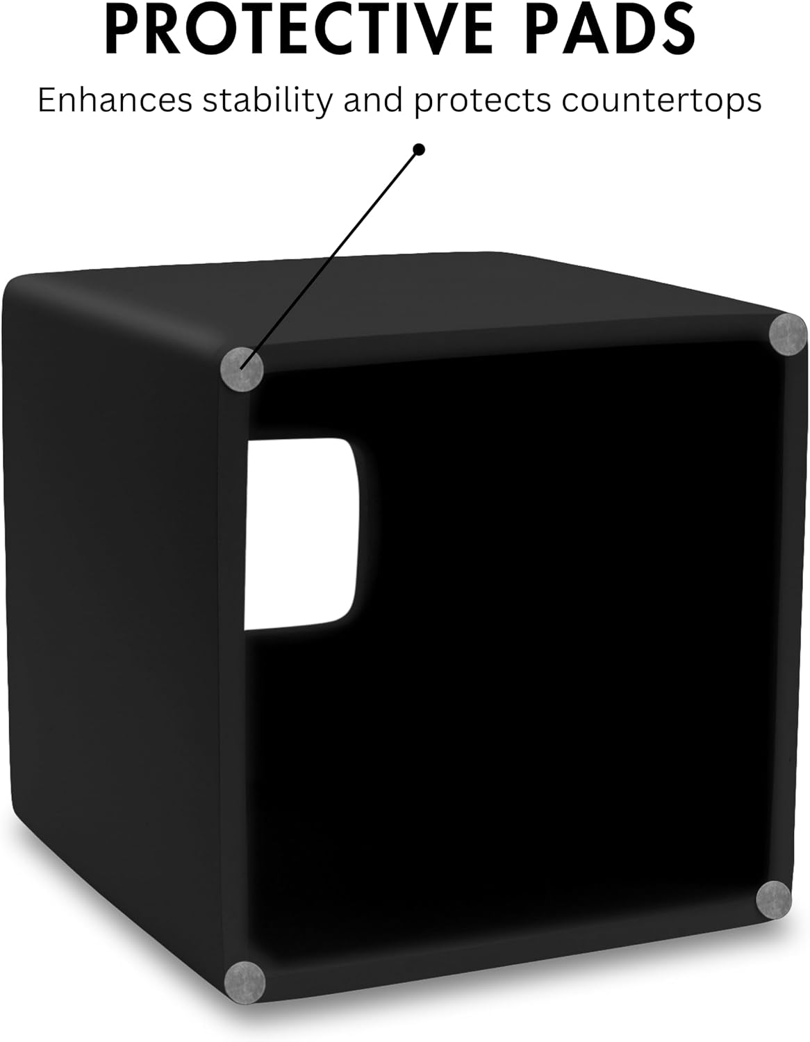 Yew Design Matte Black Square Tissue Box Cover