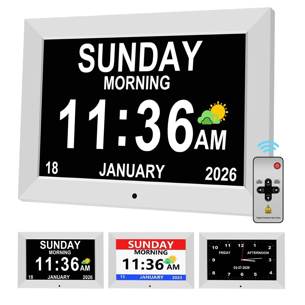 LXBYJKJ 10 Inch Digital Clock Large Font Alarm Clocks for Elderly