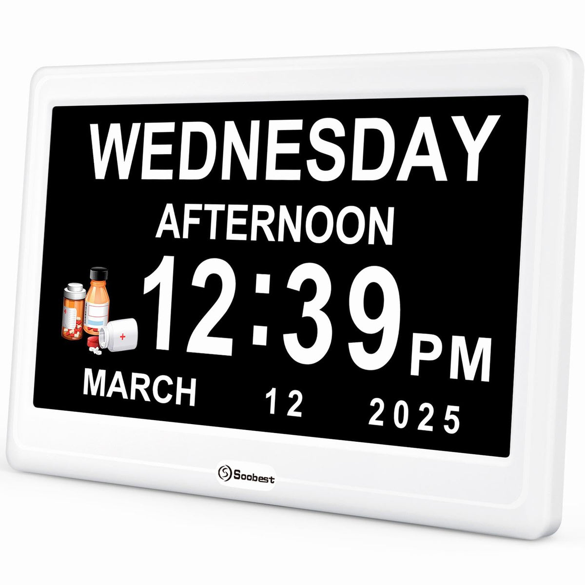 Soobest Dementia Clocks for Seniors, 7” Digital Date Clock Large Display