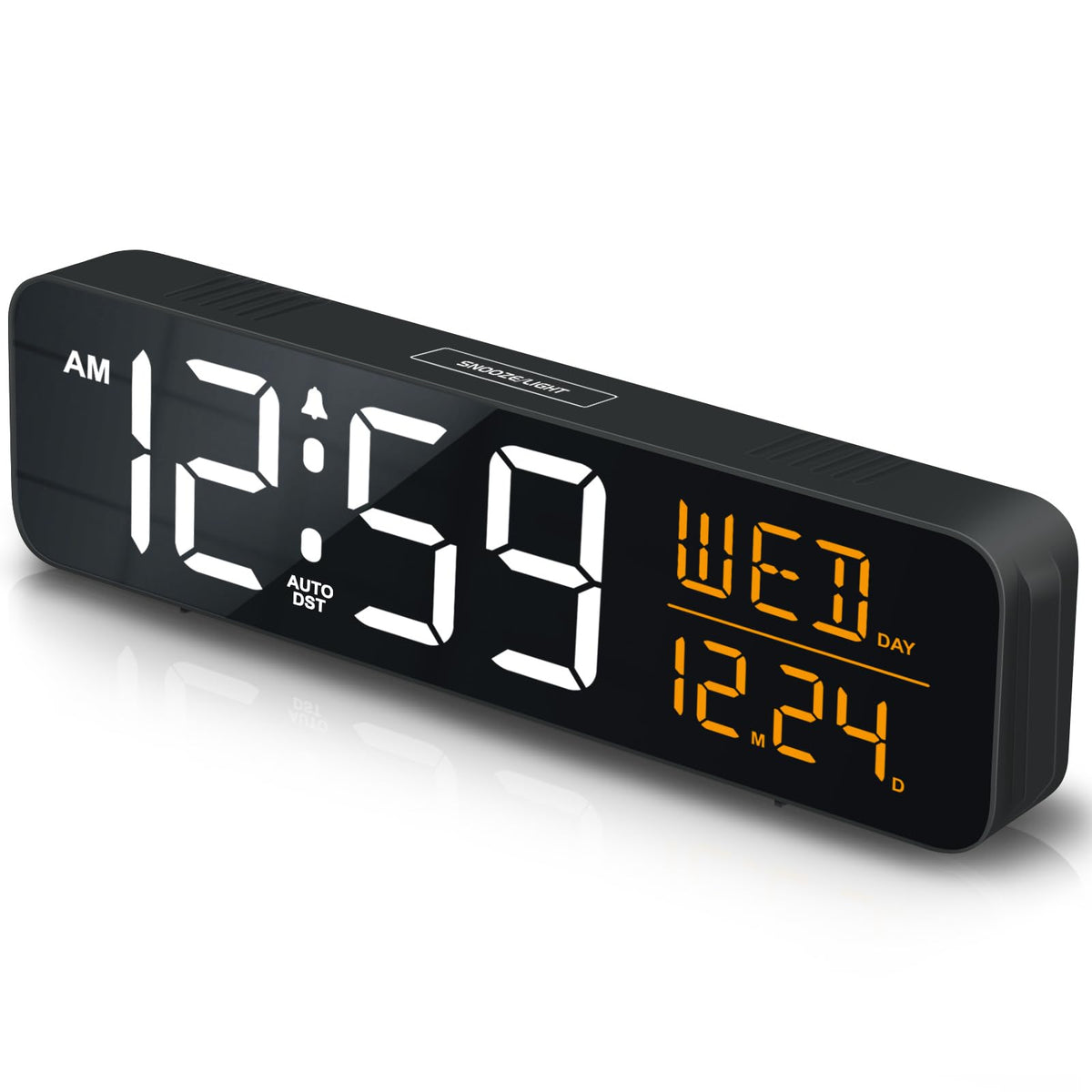 Peakeep Large Display Digital Alarm Clock for Bedroom with Date Day of Week
