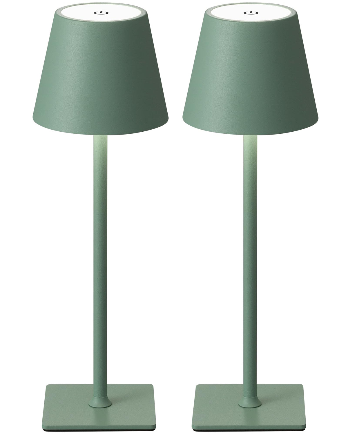 KDG 2 Pack Cordless Black Table Lamps, Rechargeable Portable LED Desk Lamps
