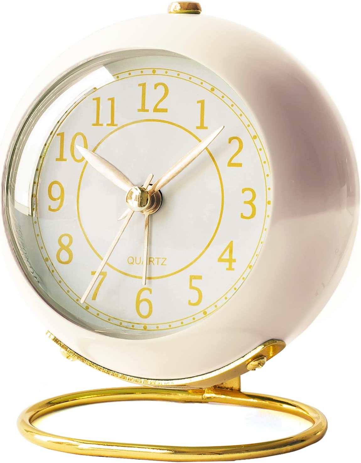 AYRELY® Battery Operated Analog Desk Alarm Clock with Light, Table Clock