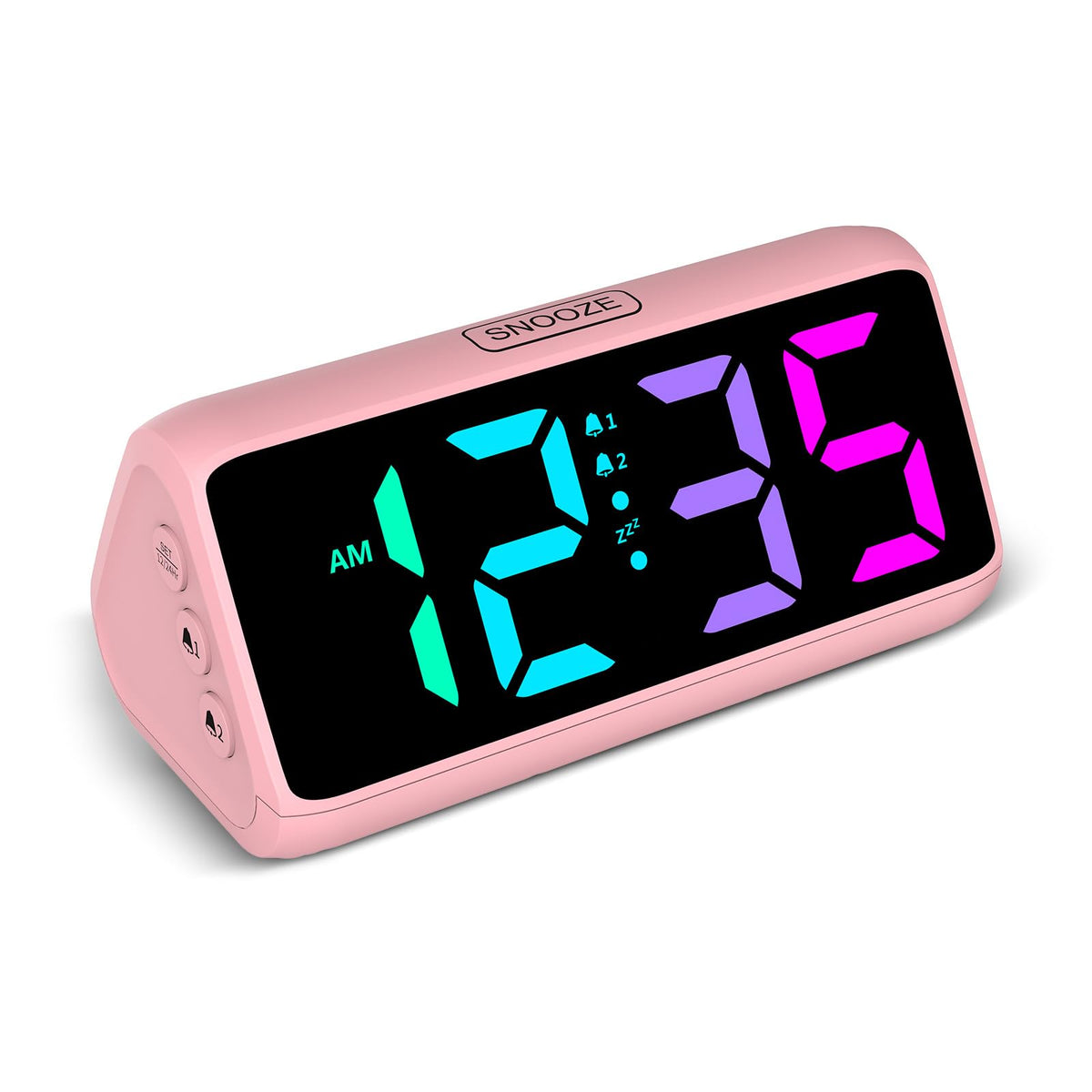 Netzu Digital Alarm Clocks for Bedrooms, Loud Alarm Clock with Dual Alarms, Bold Digits, 5 Dimmers, 4 Volumes, Snooze, Bedside Clock for Deep Sleepers Kids Teens Seniors, Plug in Clock, Easy to Set