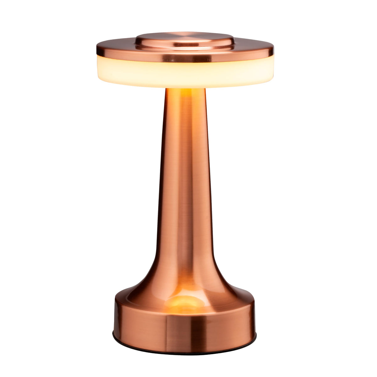 O'Bright Dome Cordless Rechargeable LED Mushroom Table Lamp, Gold