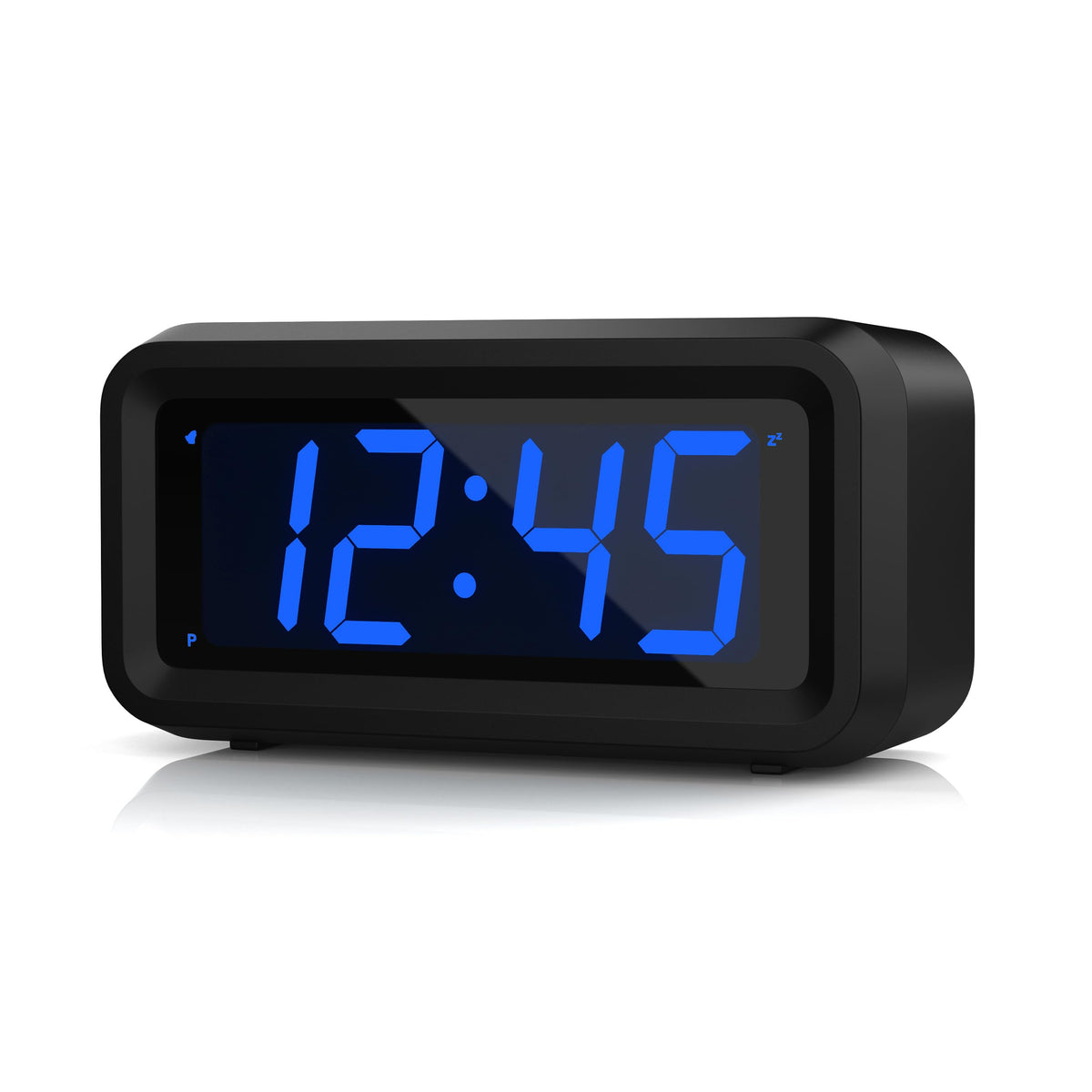 Alarm Clock,1.2'' LED,Cordless,Battery Powered,Snooze,Table-top/Wall-mount