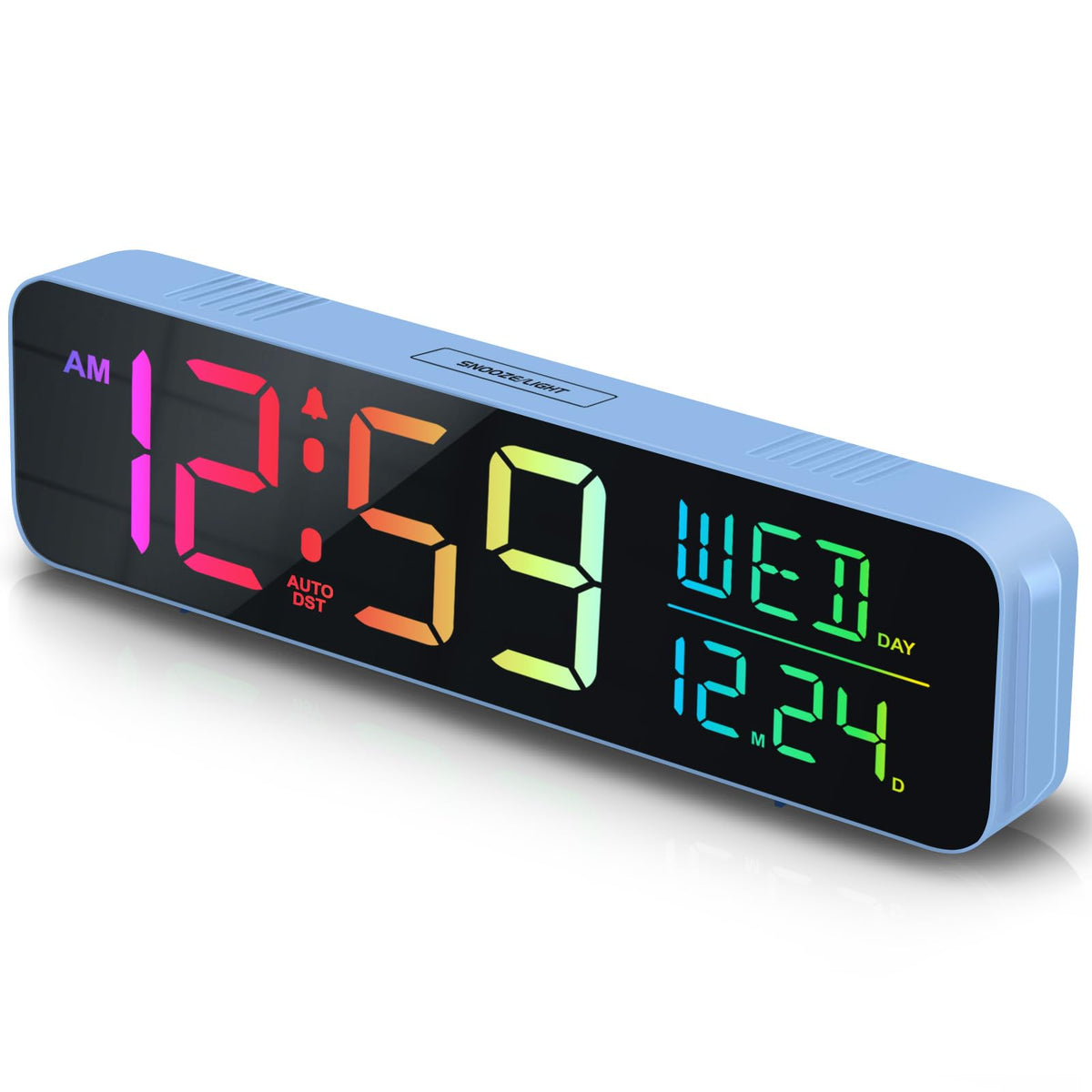 Peakeep Large Display Digital Alarm Clock for Bedroom with Date Day of Week