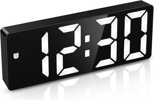 AMIR Digital Alarm Clock, Large Display LED Bedside Clock for Bedroom