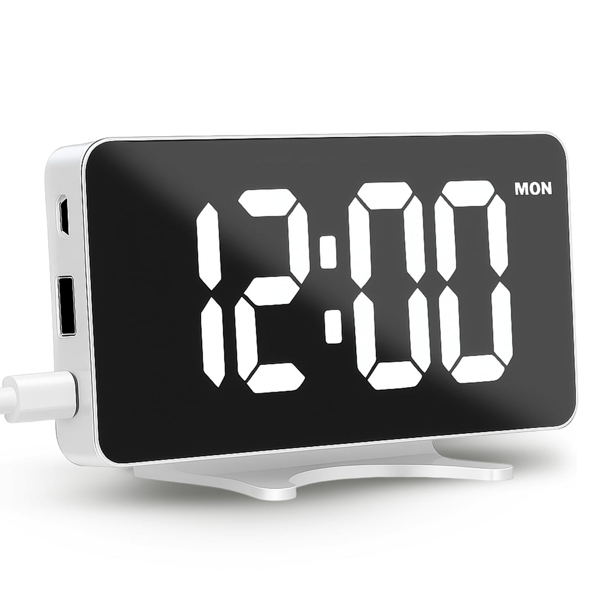 Digital Alarm Clock for Bedroom Dimmable Dual Desk Clock for Heavy Sleepers