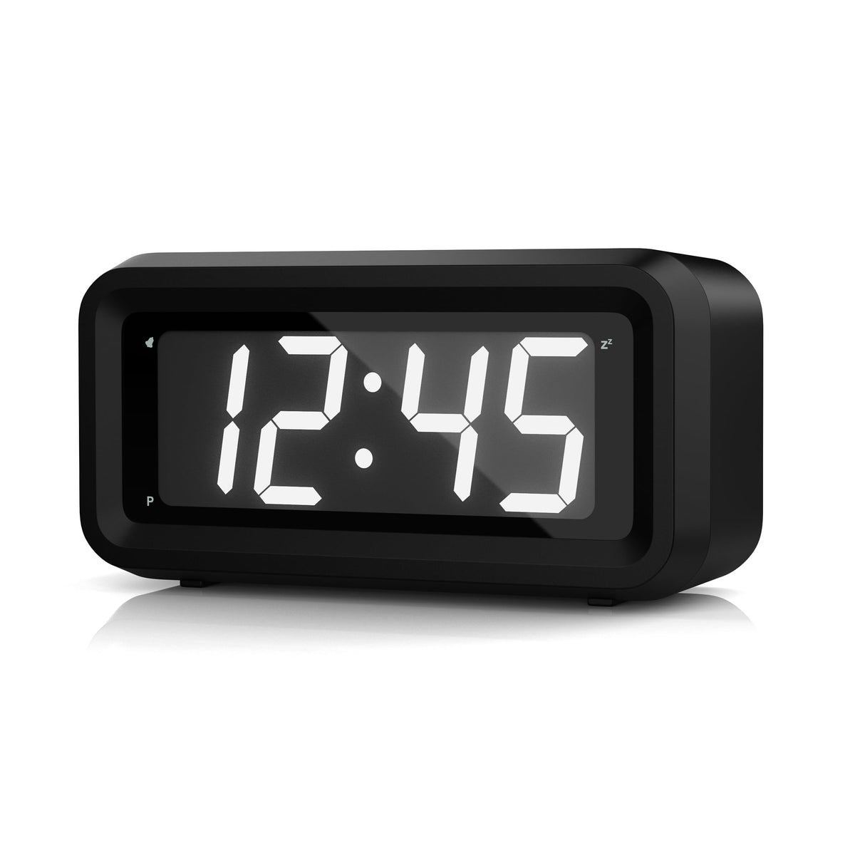 Alarm Clock,1.2'' LED,Cordless,Battery Powered,Snooze,Table-top/Wall-mount